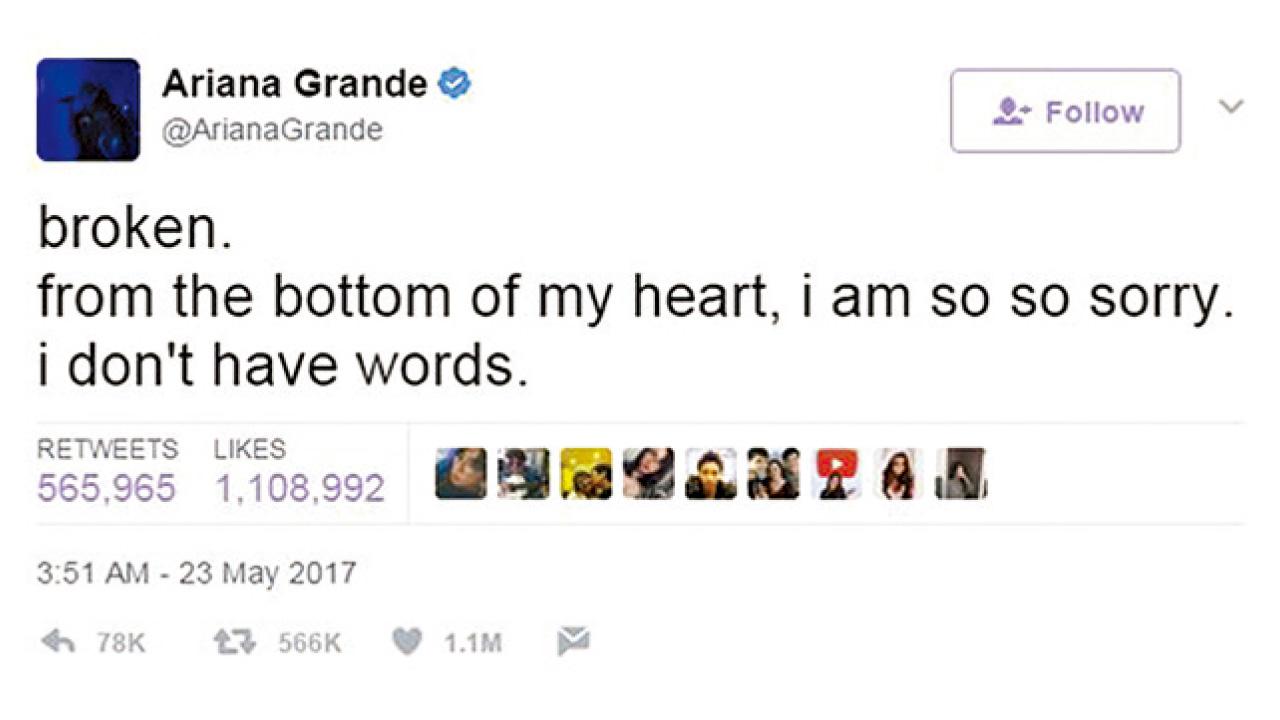 Ariana︰心碎得難以言語 