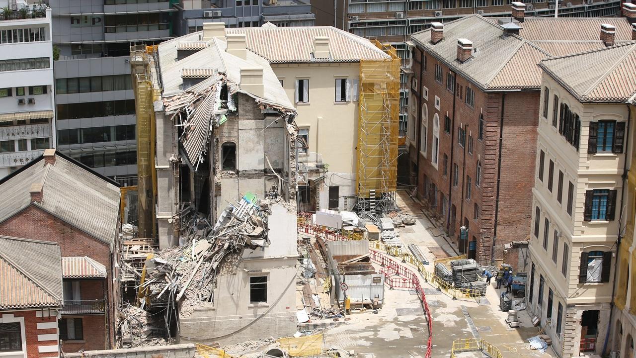 舊中區警署宿舍倒塌事件 政府控承建商