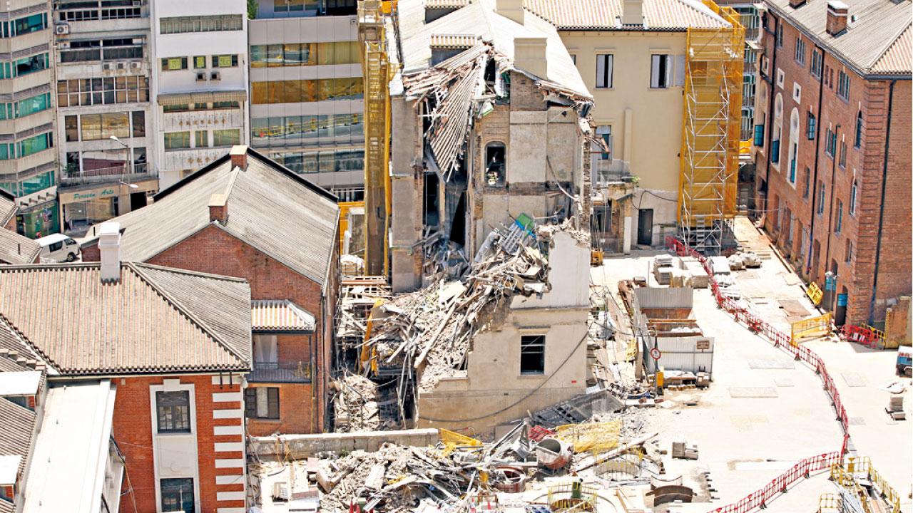 中區警宿舍塌樓 屋宇署控承建商