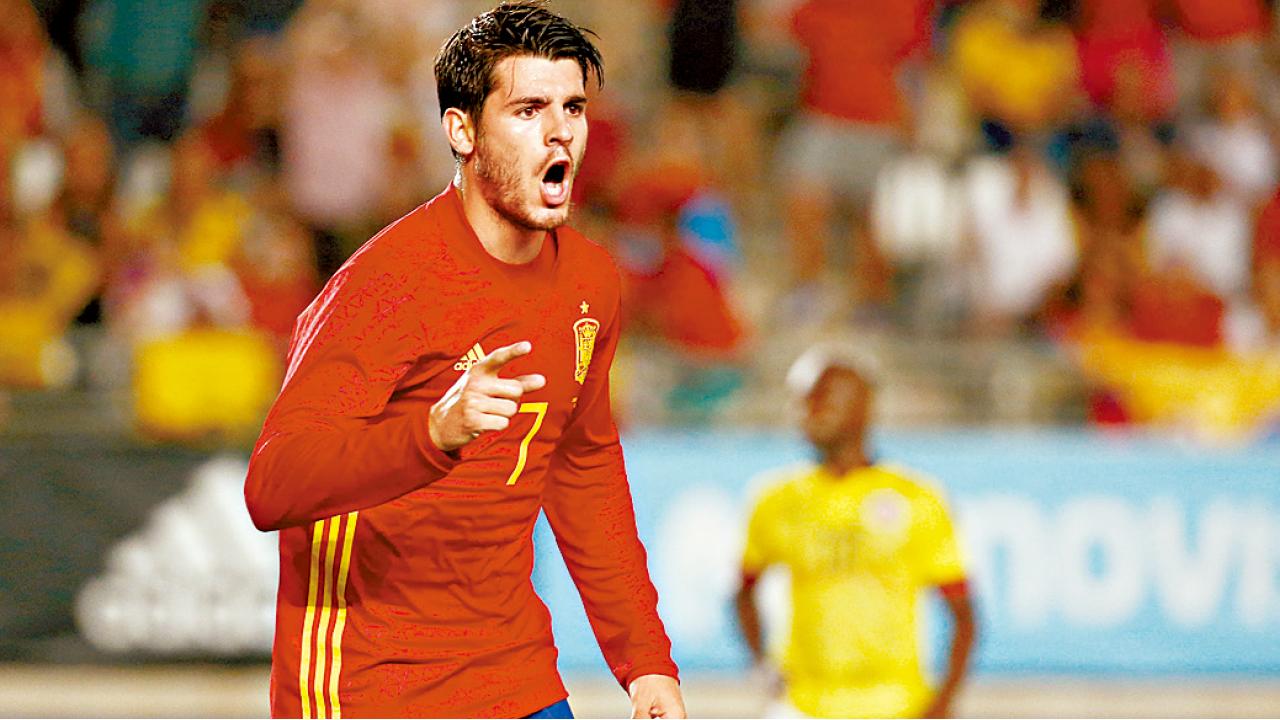 莫拉達建功　西班牙友賽逼和哥倫比亞