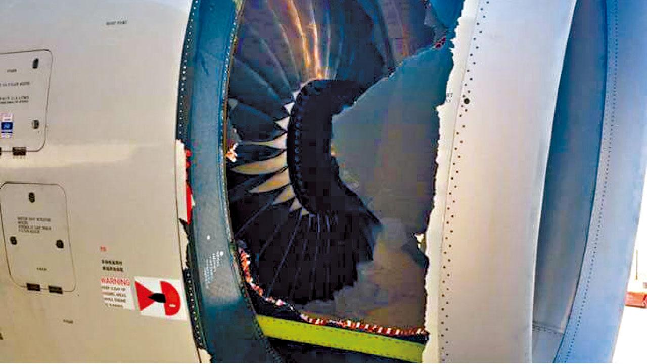 東航客機引擎穿大洞 乘客驚聞爆炸聲燒焦味