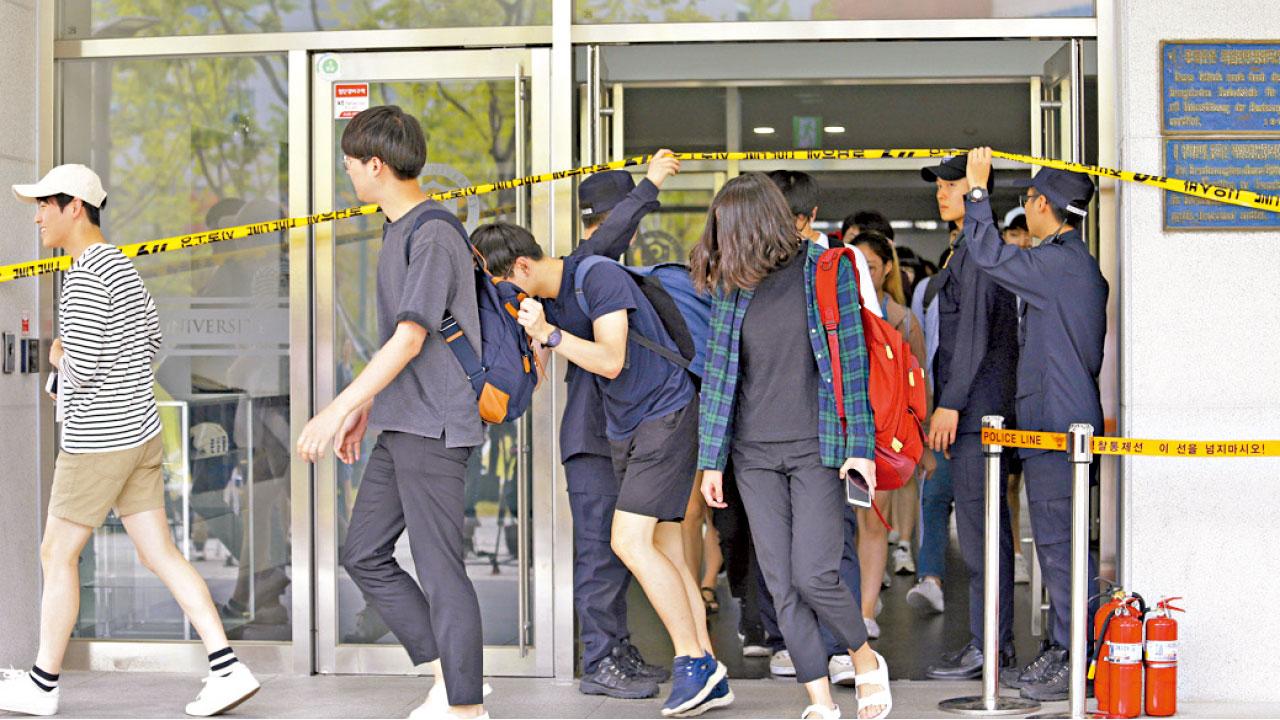 包裹內藏鐵釘  疑學生尋仇 韓延世大學炸彈爆炸傷教授