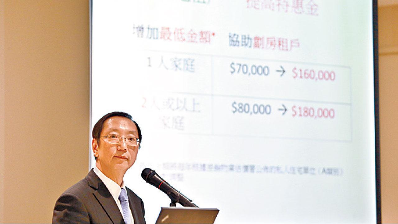 市建局新特惠金增逾倍 一人租戶加至16萬