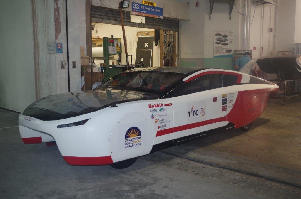 太陽能車SOPHIE VI推動電力相當於風筒