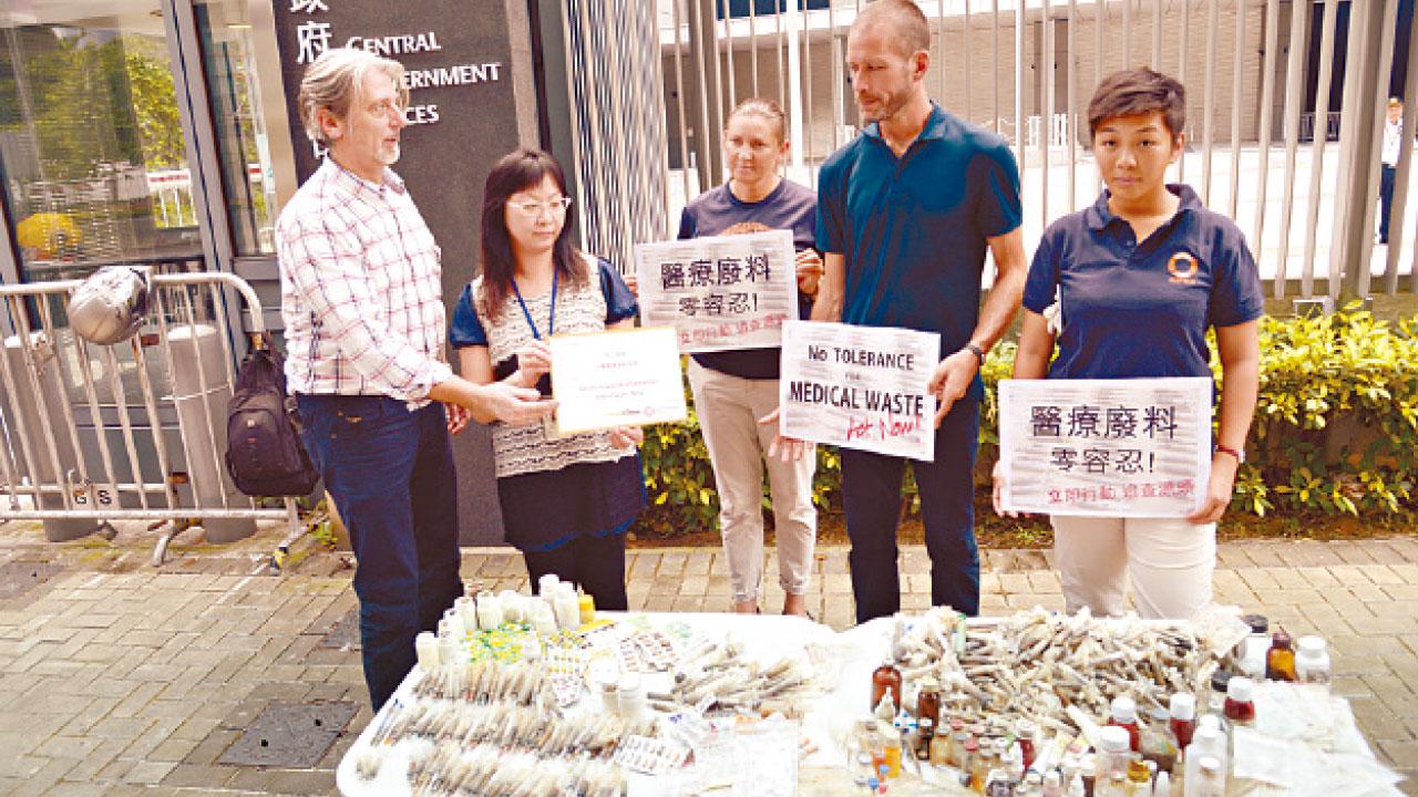 大嶼山海灘再現大量醫療廢料