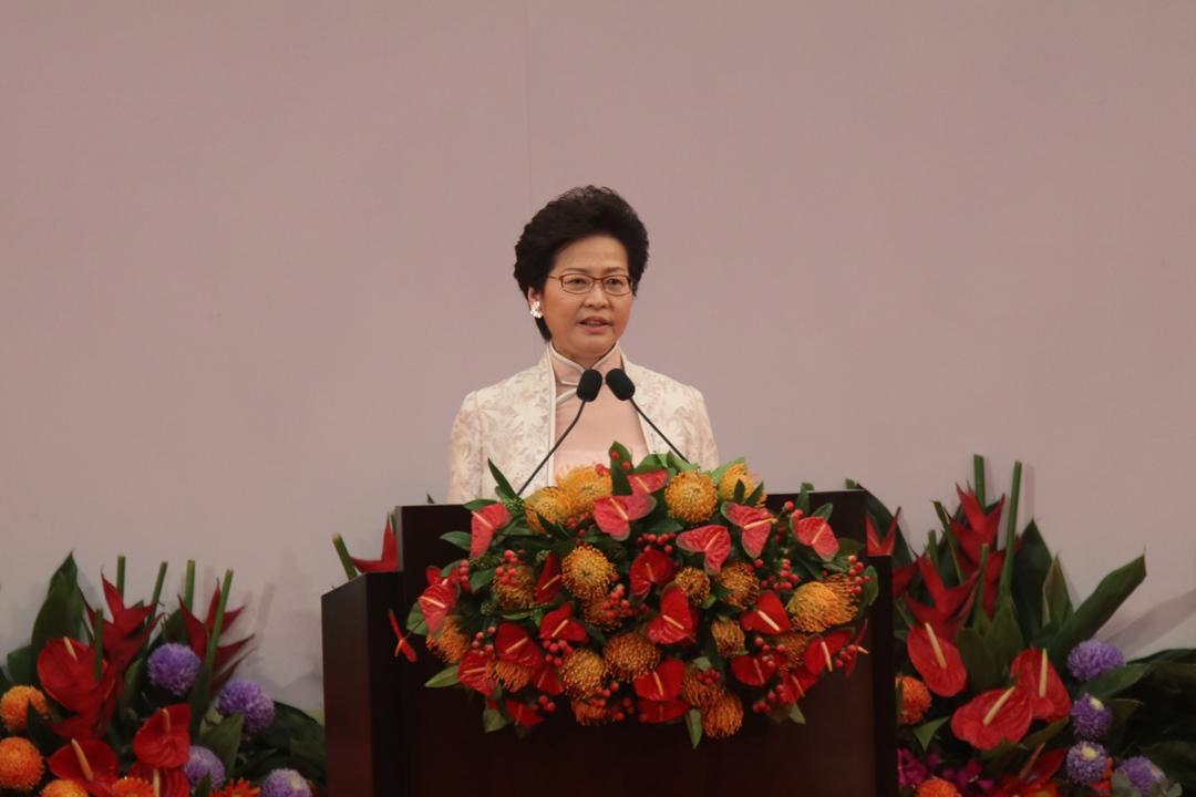 林鄭月娥以《同舟之情》歌詞　籲社會加強凝聚力