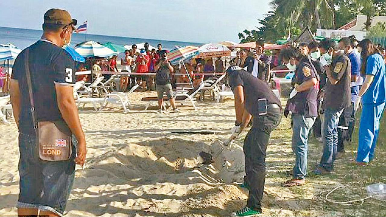 沙灘埋女屍  蘇梅島遊客嚇壞