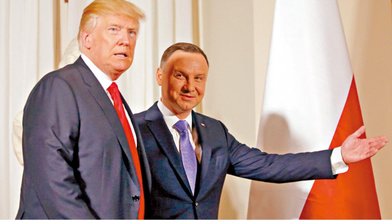 波蘭人歡迎特朗普到訪