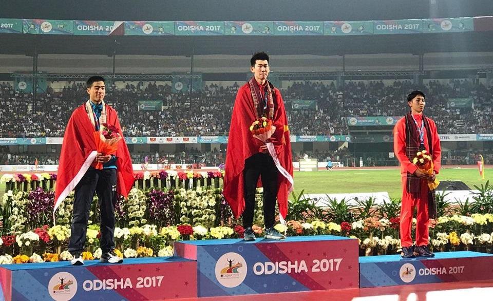 田徑亞錦賽陳銘泰在男子跳遠奪銀