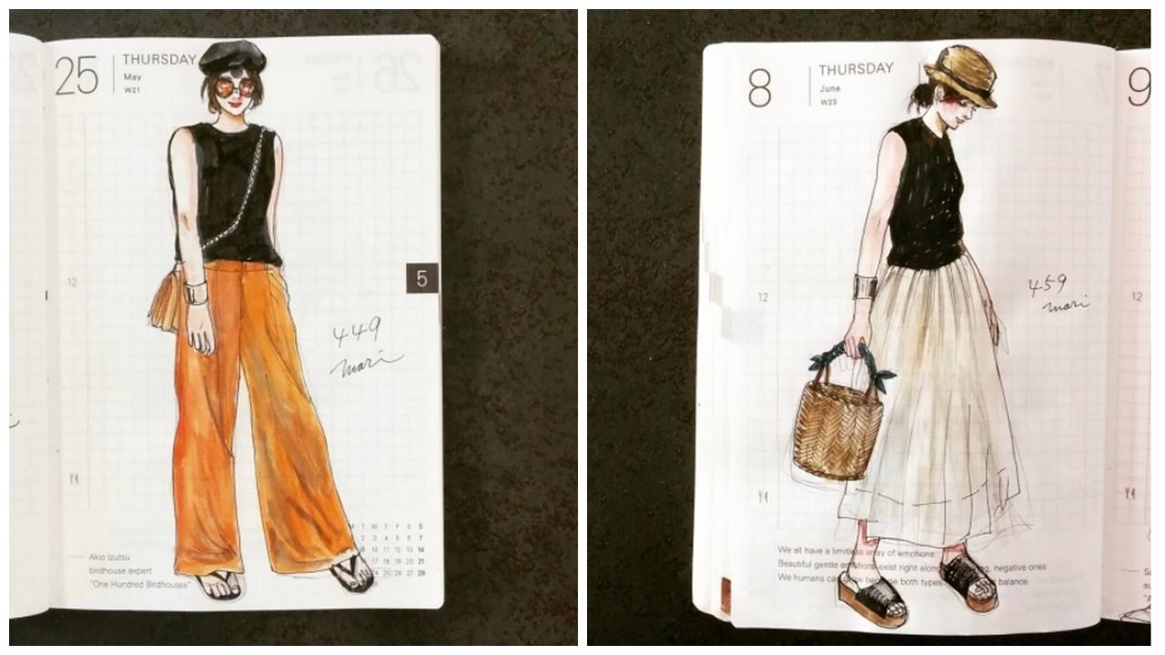 全職媽媽手繪穿搭日記