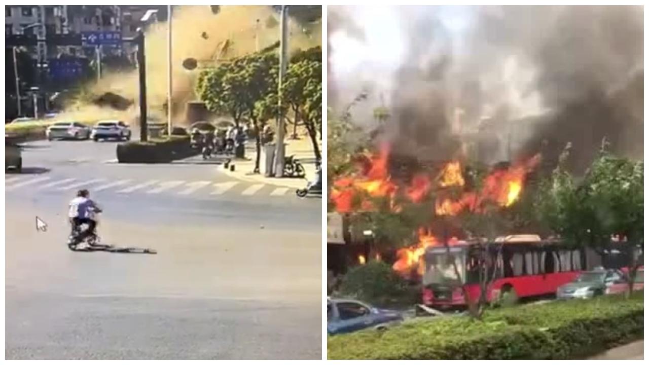 浙江杭州餐廳爆炸波及路過車輛廿多人傷