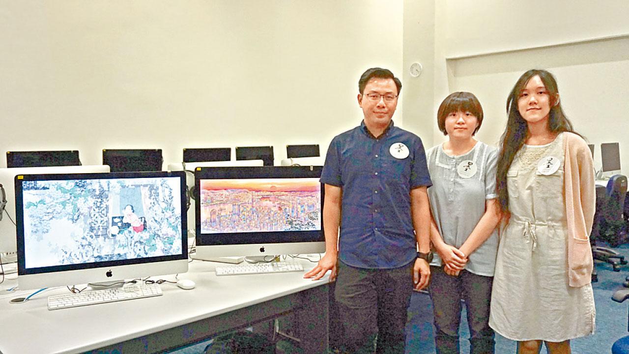 {人物} 白鹿踱步 少女眨眼  水墨畫動起來