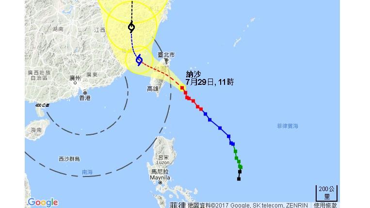 天文台指納沙與南海熱帶風暴目前對港威脅不大