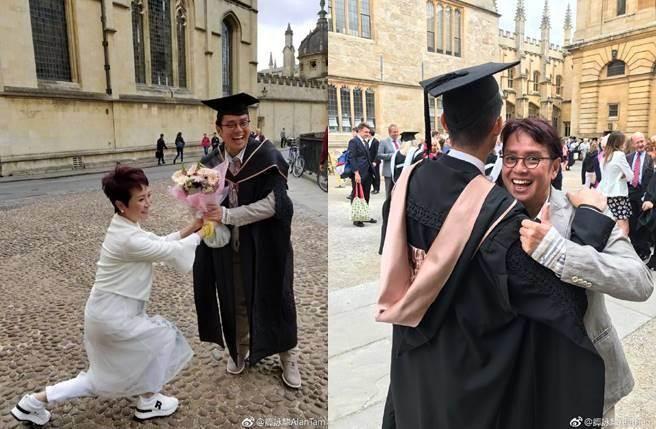 【即時娛樂】囝囝牛津碩士畢業 譚詠麟著畢業袍收花