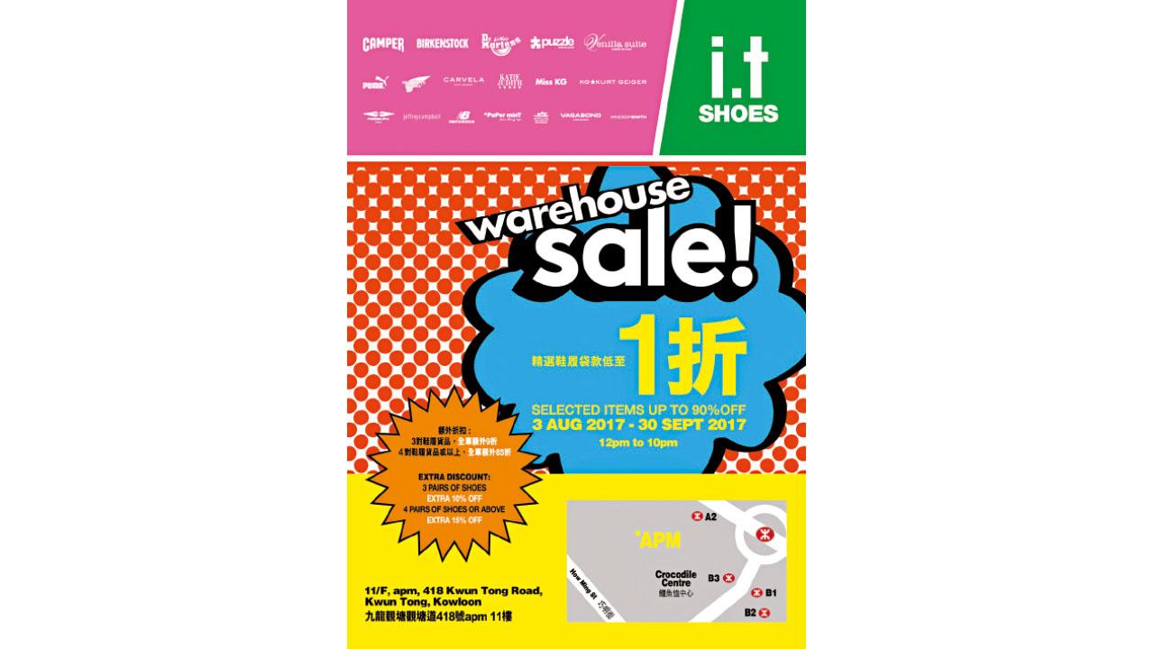 i.t逾30個鞋袋品牌 一折再折上折發售