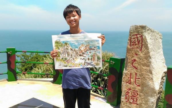 18歲少年馬祖繪畫換宿 冀讓人從其畫作「看見台灣」