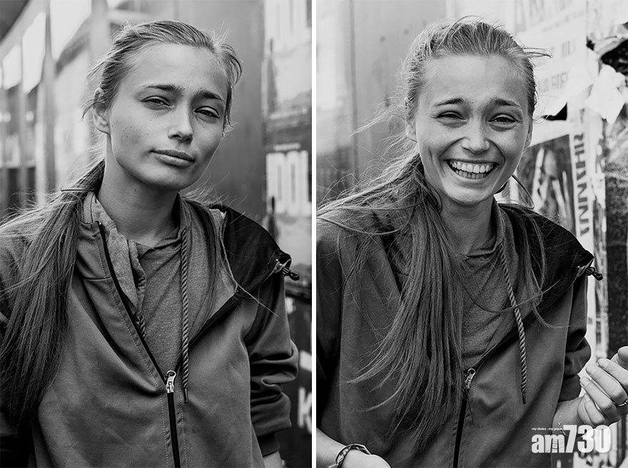 攝影師拍低陌生人被她親吻前後瞬間