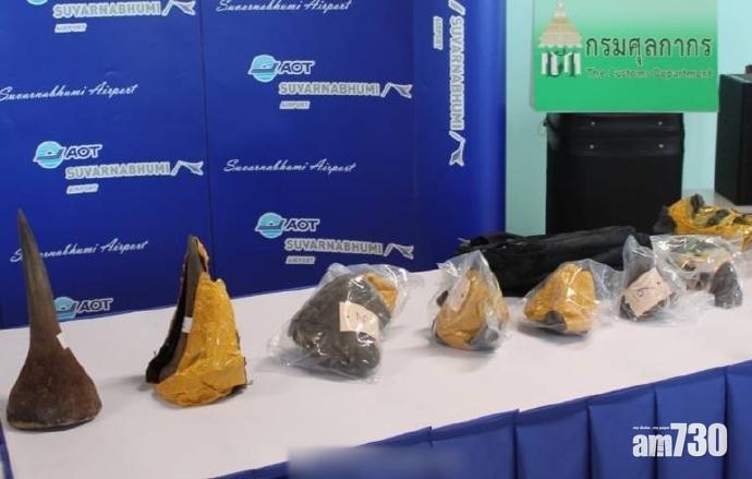 2華男走私犀牛角曼谷機場被截