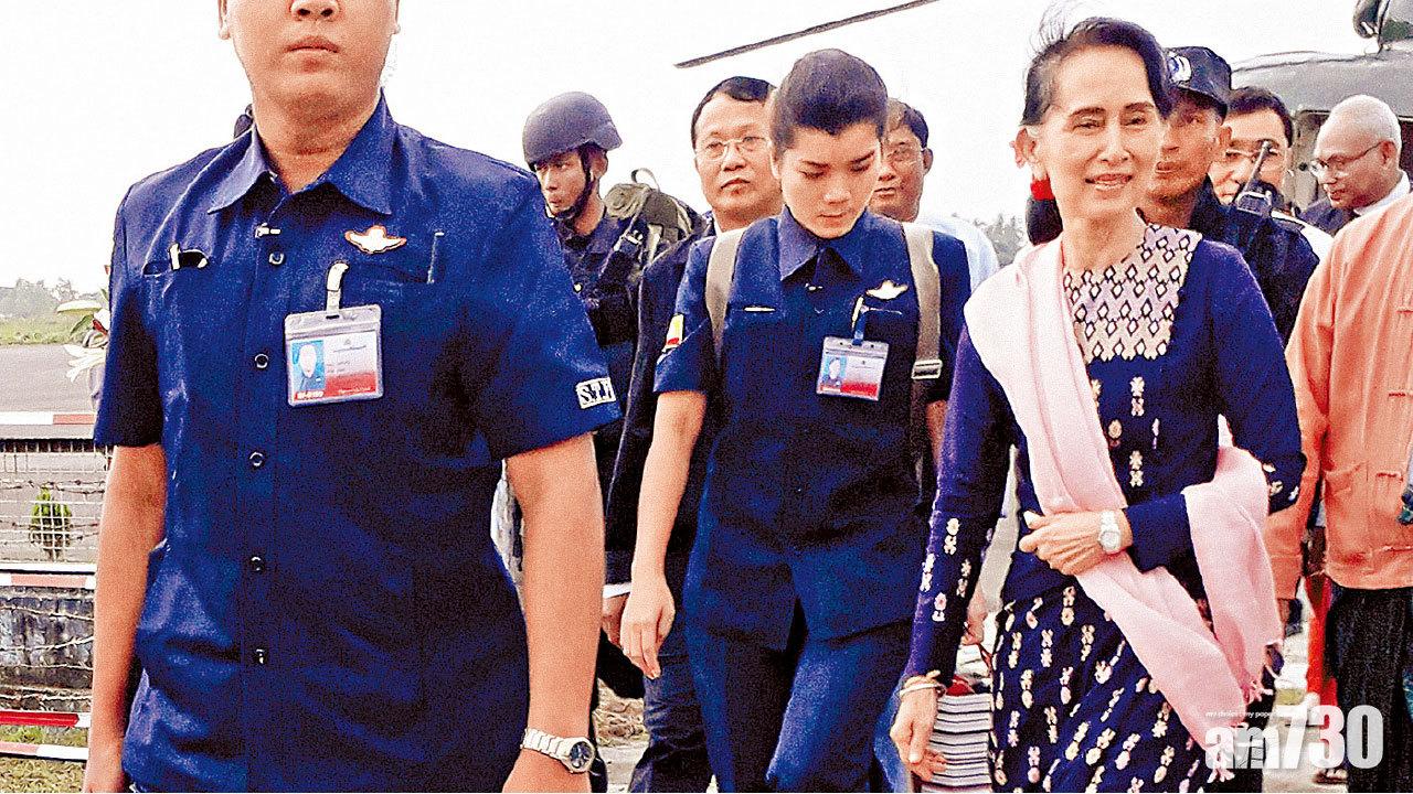 昂山首訪若開邦羅興亞村