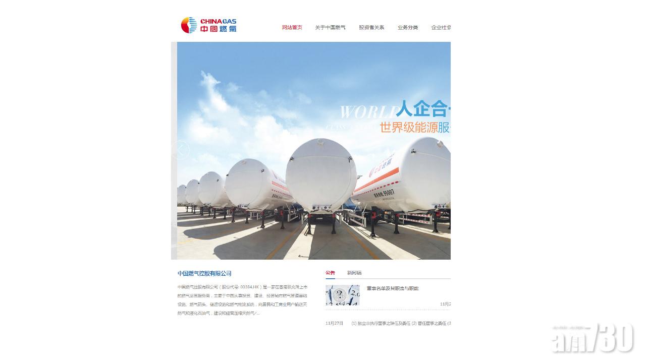 中國燃氣半年純利倍升