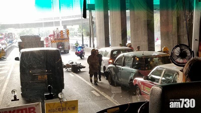 鯉魚門道4車相撞6人傷