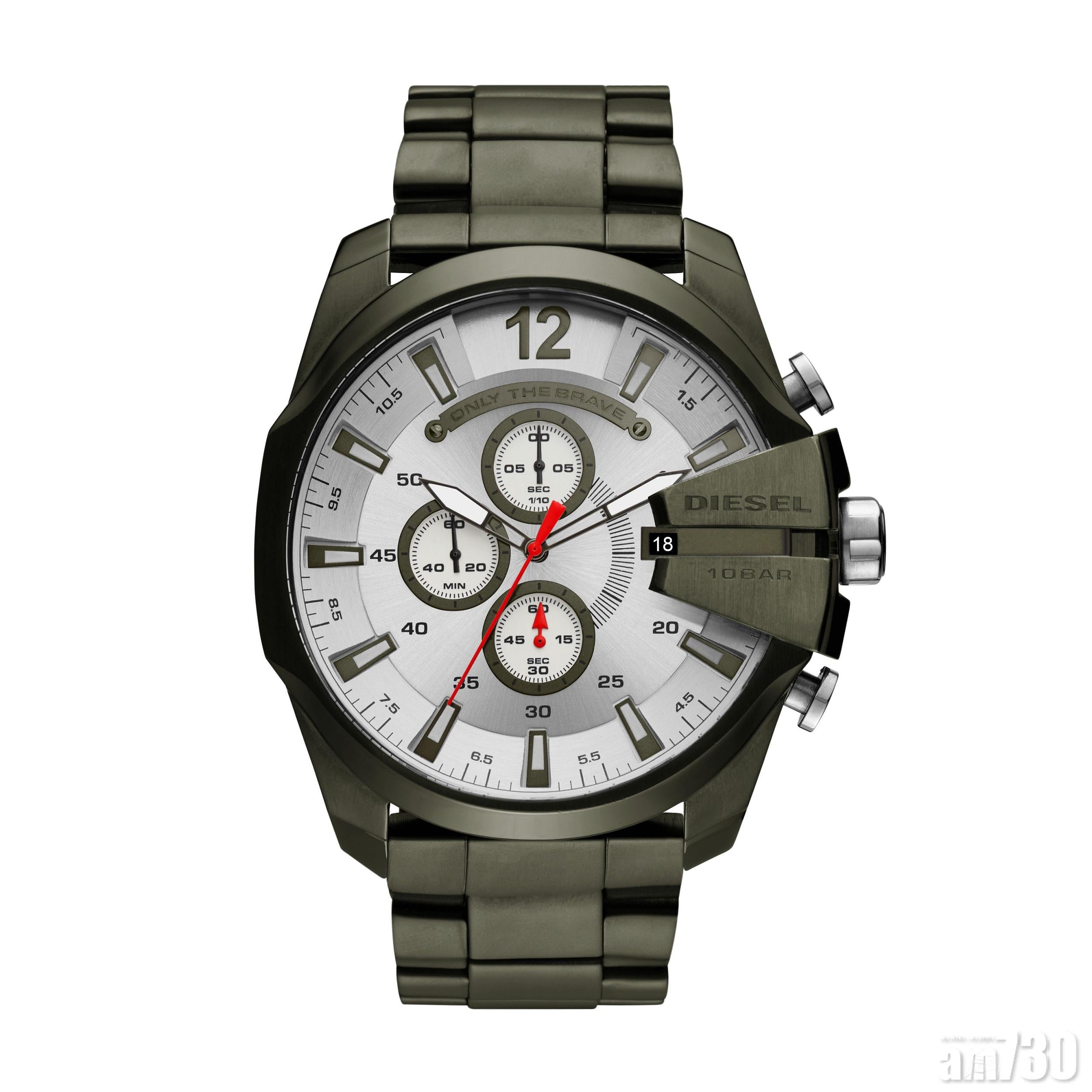  DIESEL墨綠電鍍腕錶