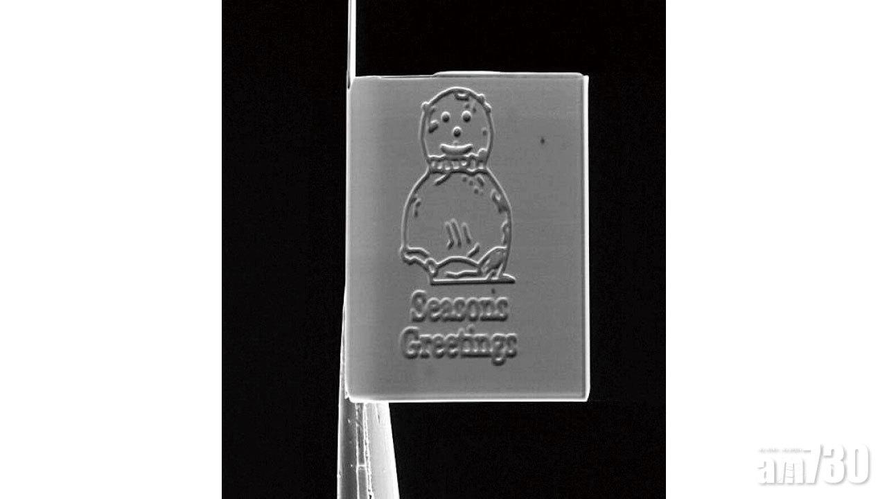 郵票面積2億分一 全球最小聖誕卡