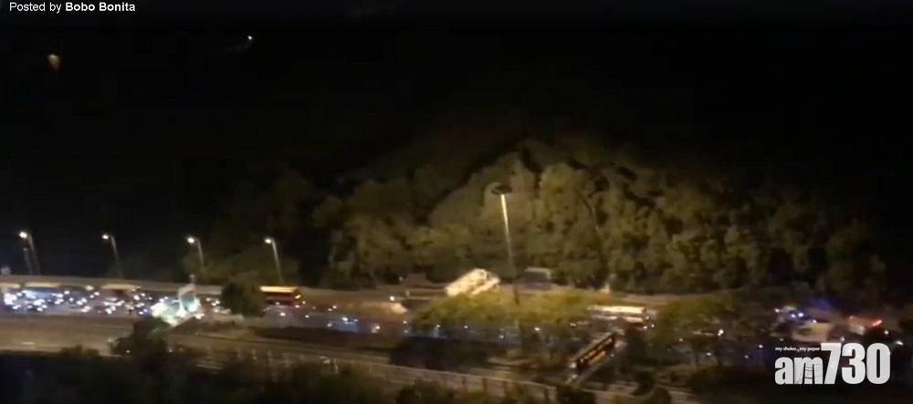 【貨車撞石壆】尖山隧道入沙田全線封閉