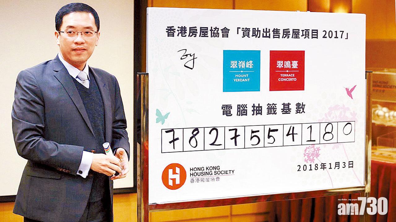 翠鳴臺翠嶺峰抽籤  房協今晨網上公布結果