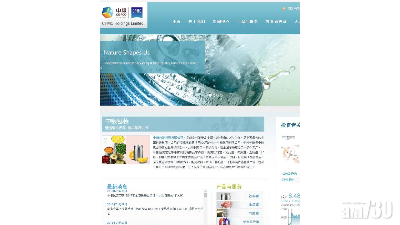 中糧包裝員工減持5450萬股 引入復星恆利