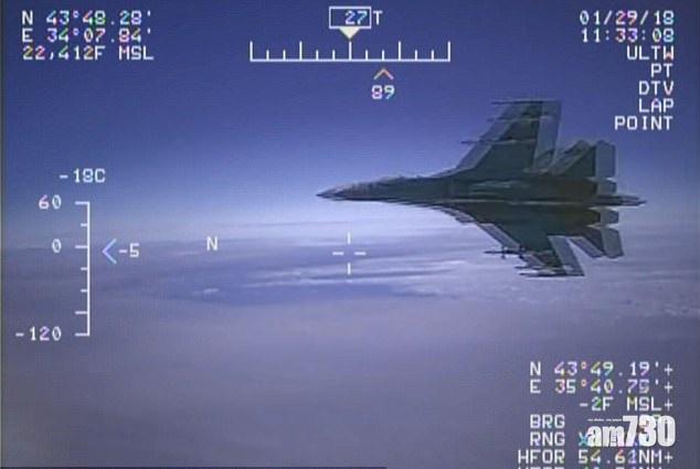 【有片】驚險！ 美軍公開俄戰機擦過美偵察機片段