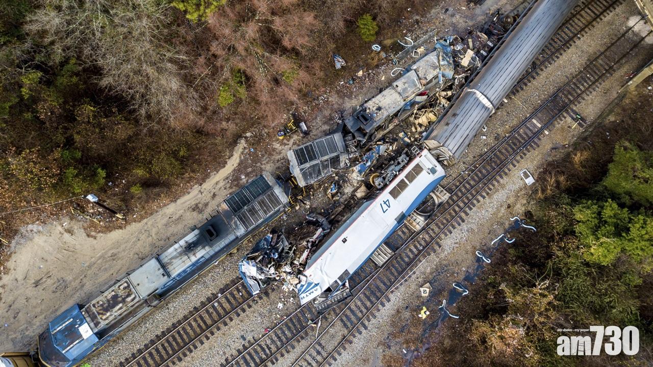 美國火車疑入錯路軌相撞2死逾百傷  
