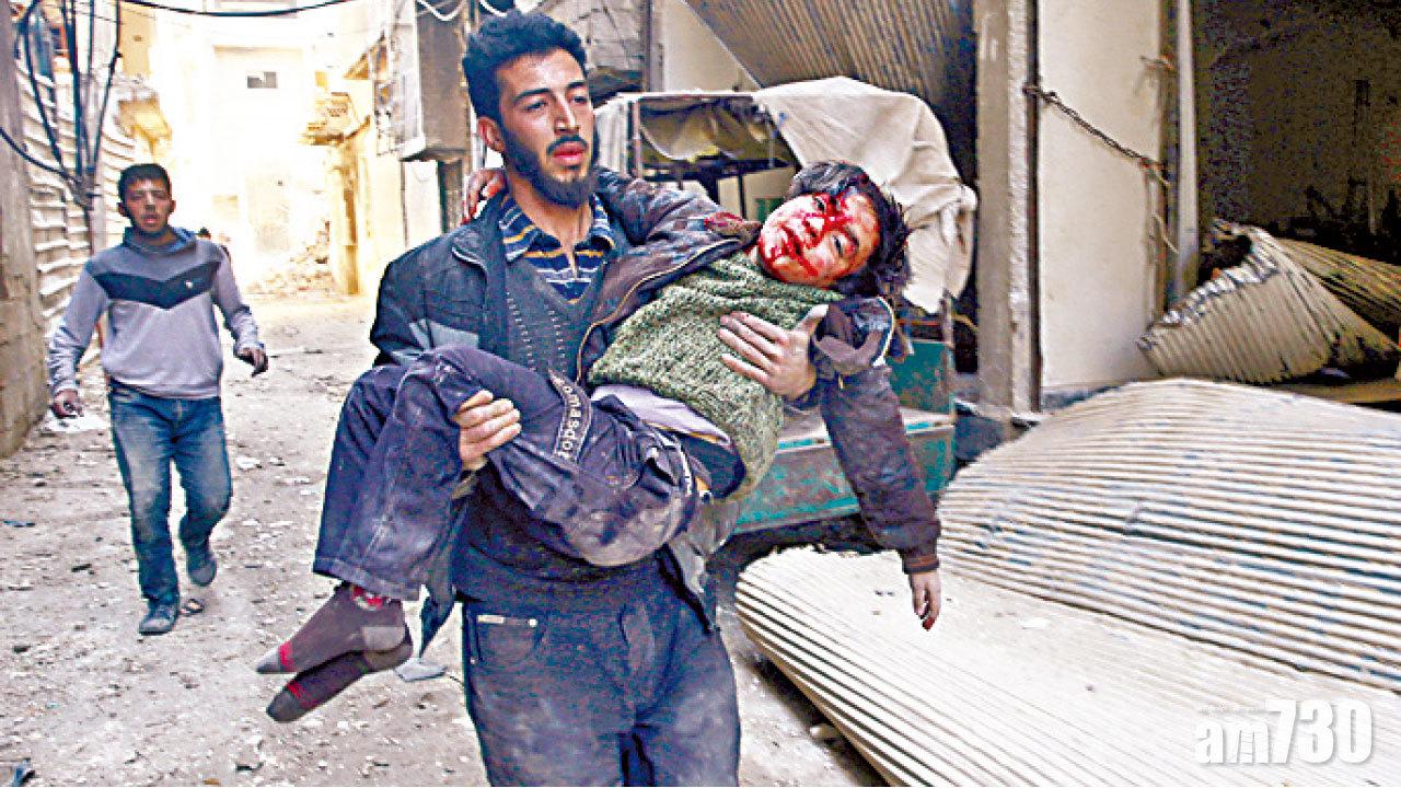 敘空襲增近300亡 居民：炮彈下等死