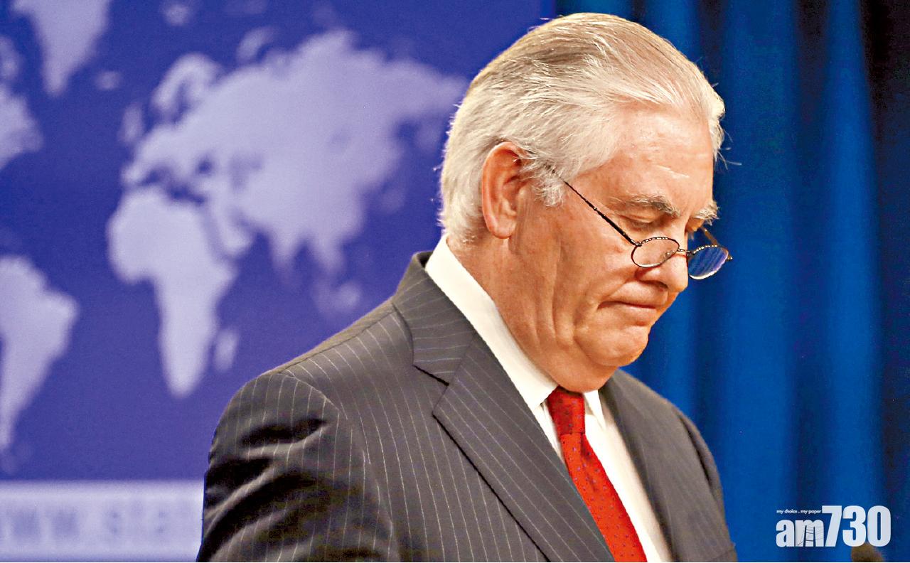 蒂勒森被炒 3小時後才獲通知