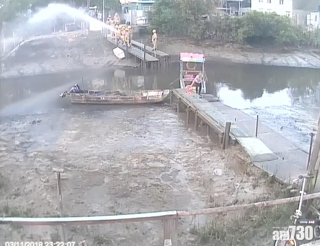 南生圍火警 閉路電視拍得有人隔岸觀火