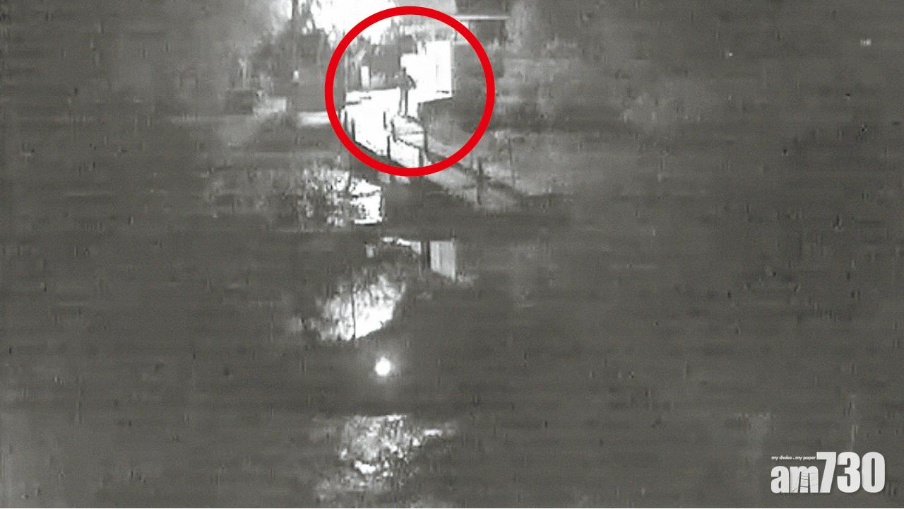 南生圍縱火 閉路電視片曝光  疑兩人目擊大火無報警