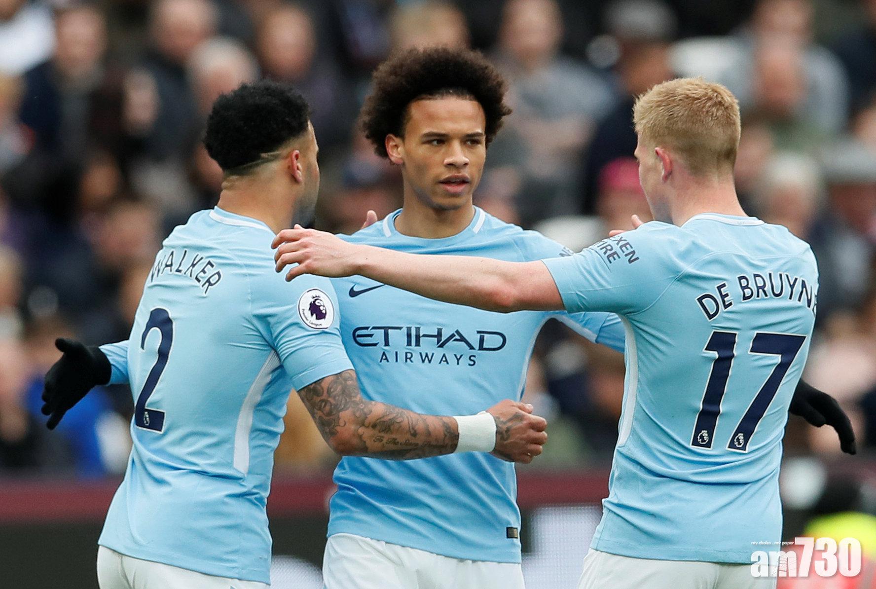 輕取韋斯咸 曼城平英超單季勝仗紀錄