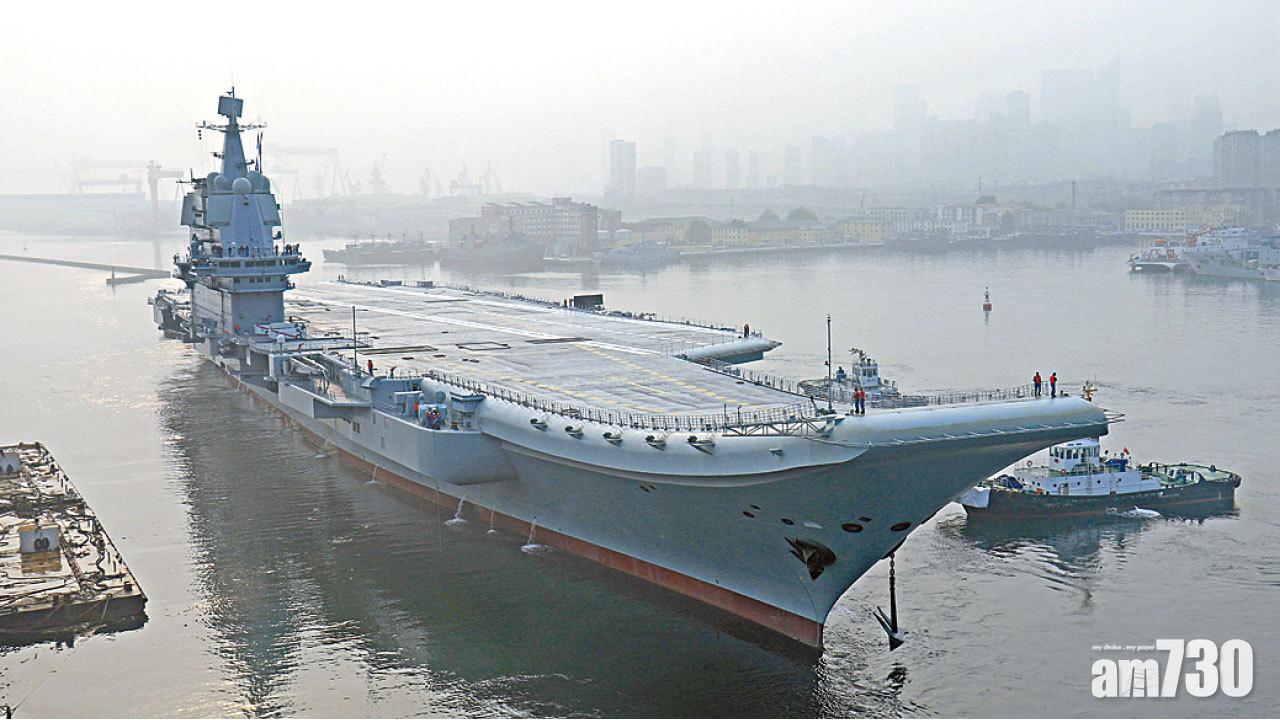 首艘國產航母展開海試