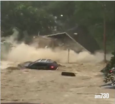 【有片】馬里蘭暴雨成災 洪水沖毀成間屋