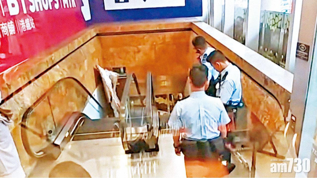 乘扶梯搬圍板塌下 朗豪坊2工人受傷1昏迷送院