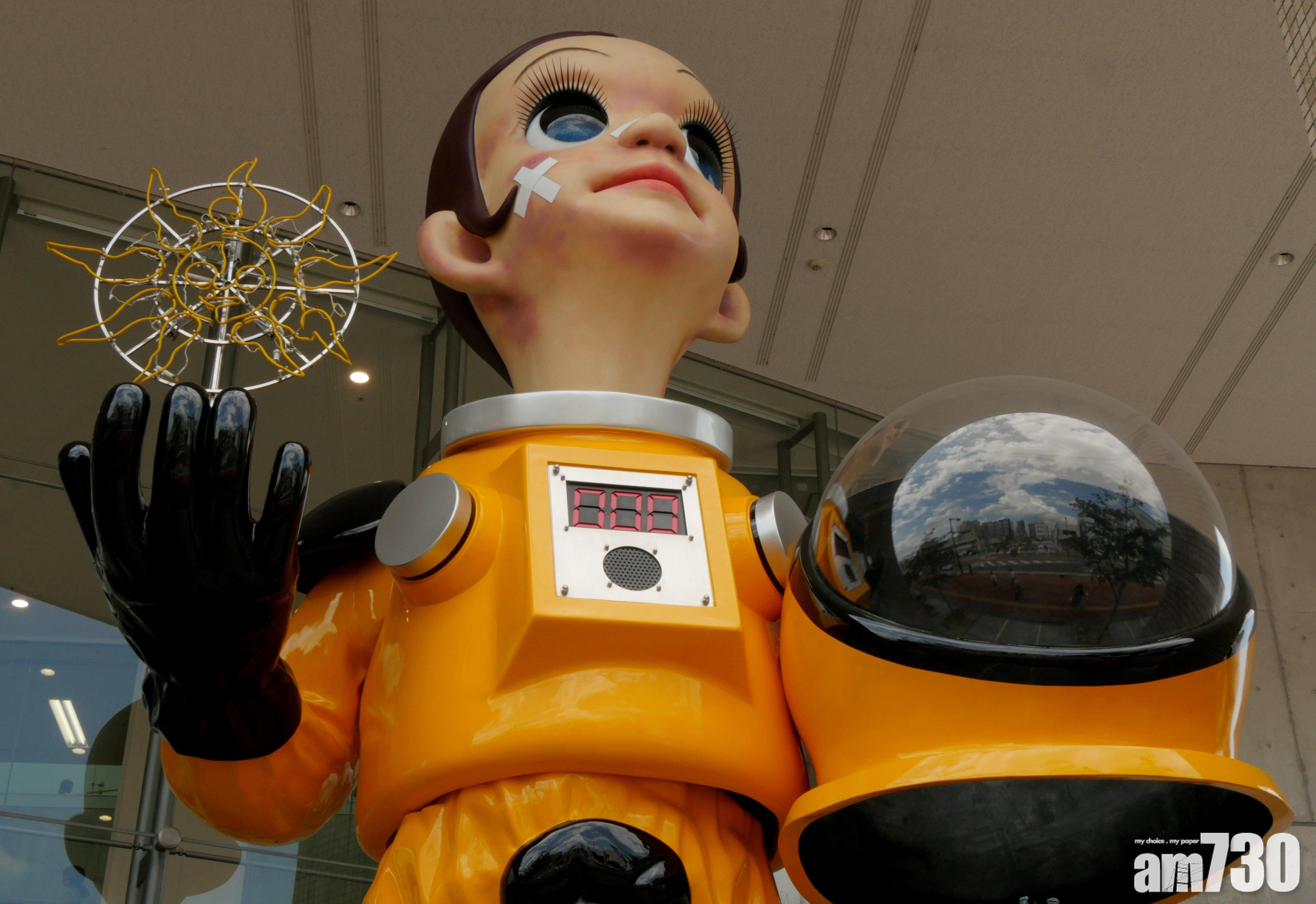 【311大地震核事故】福島豎立穿防護衣男童雕塑  居民：勾起災難回憶 