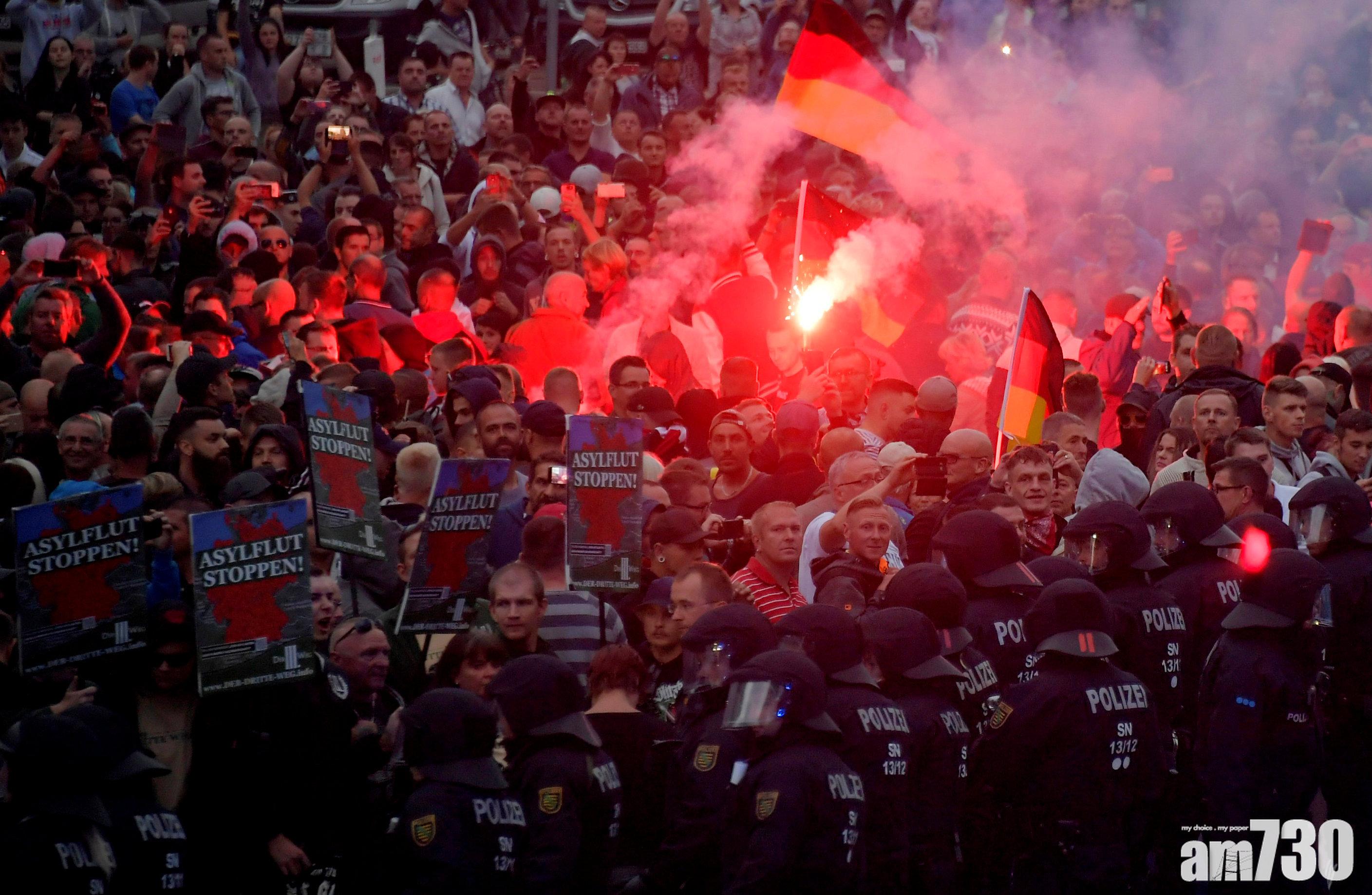 中東難民刺死德男 觸發右翼示威爆衝突