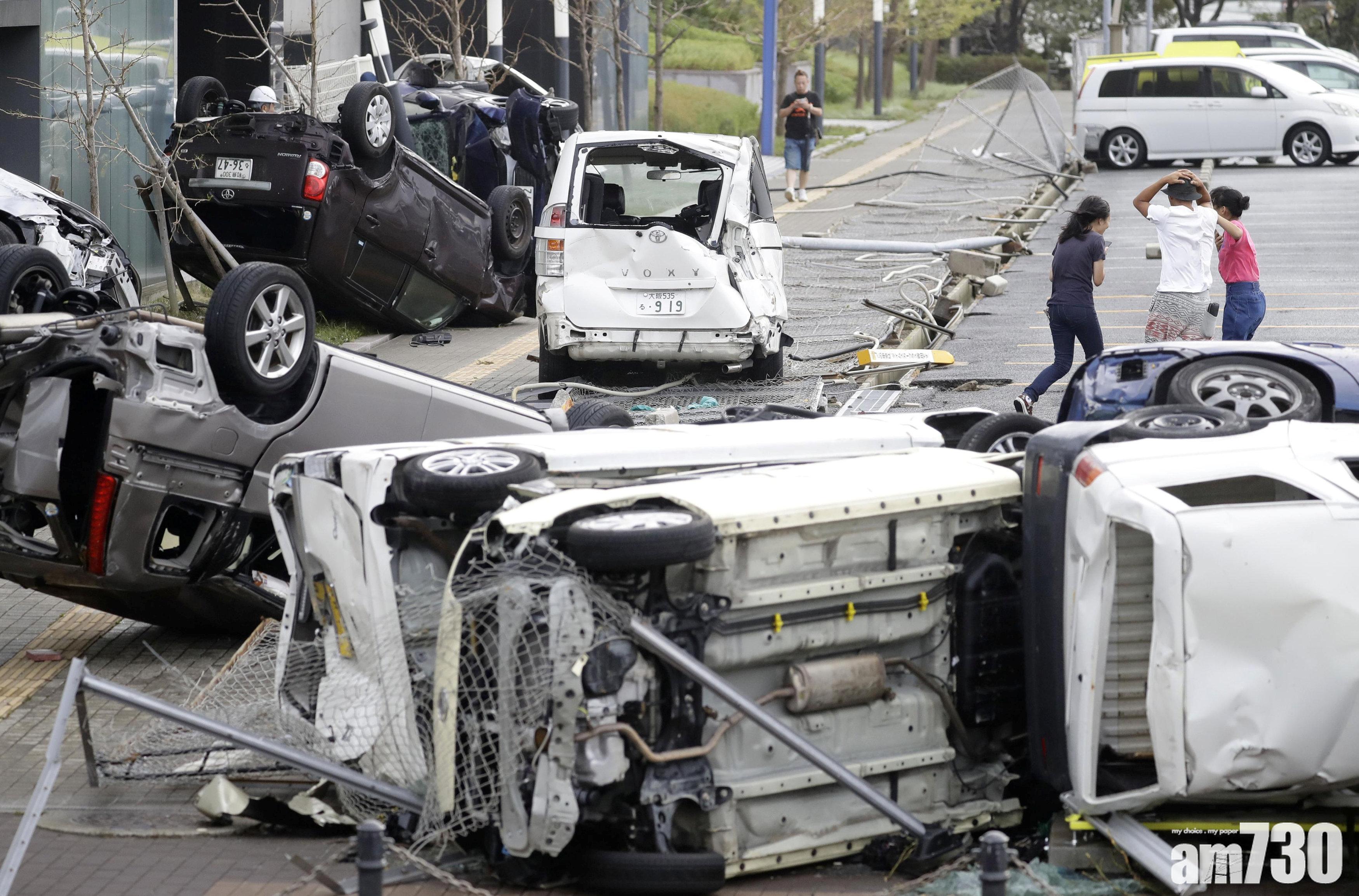 【飛燕撲日】飛燕奪6命163傷 大阪160萬戶停電
