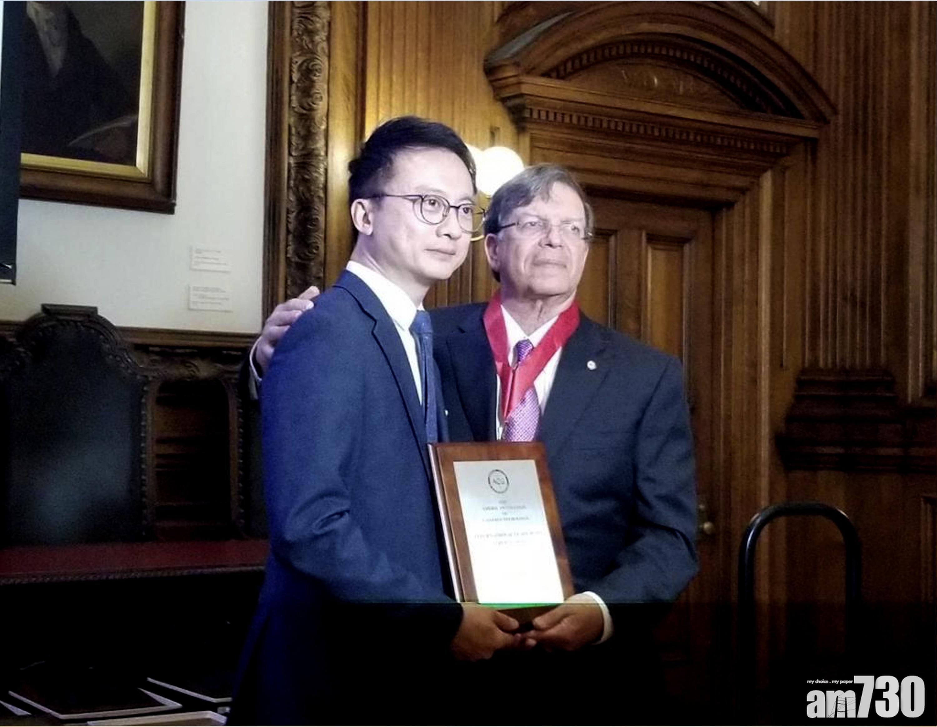 中大醫學院院長獲美腸胃科醫學院頒國際領袖大獎