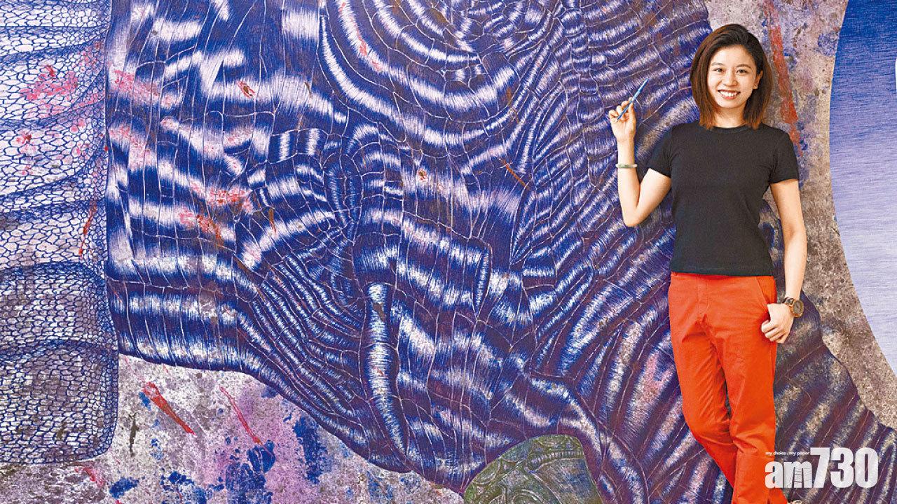 香港首位原子筆藝術家 雲千藍 作品充滿社會寫實