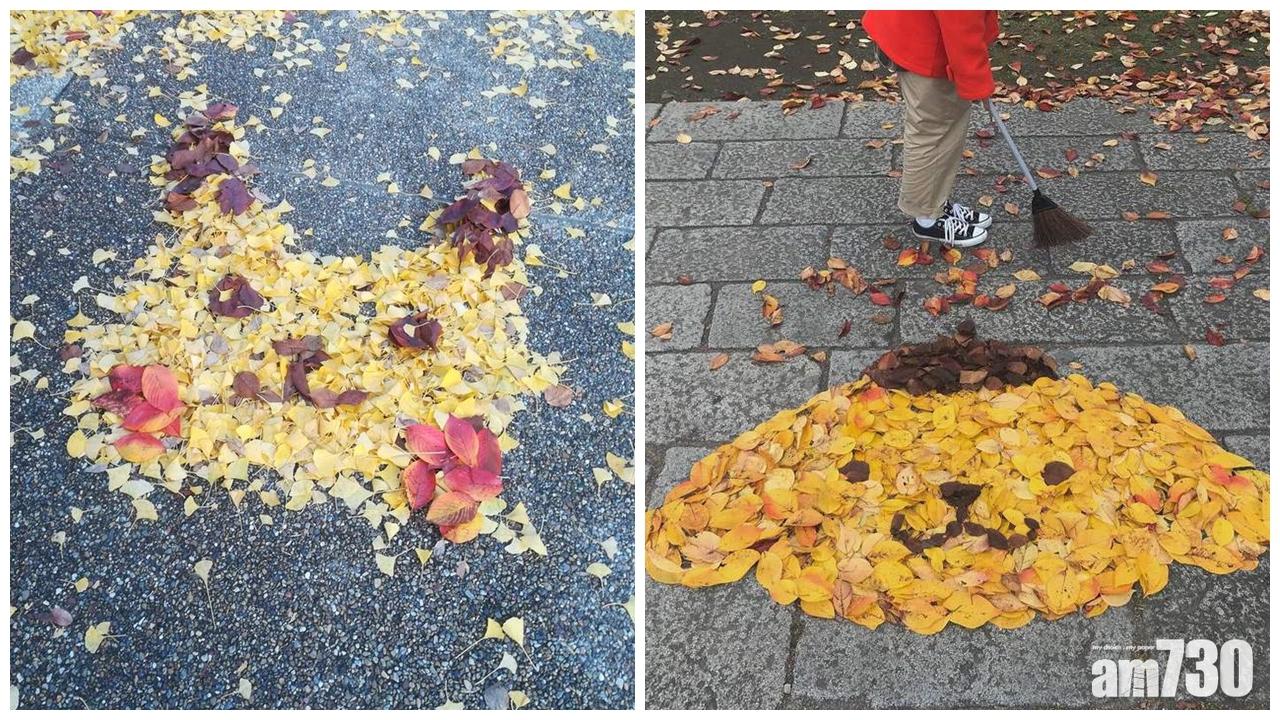 秋日落葉藝術 比卡超布甸狗逐個捉