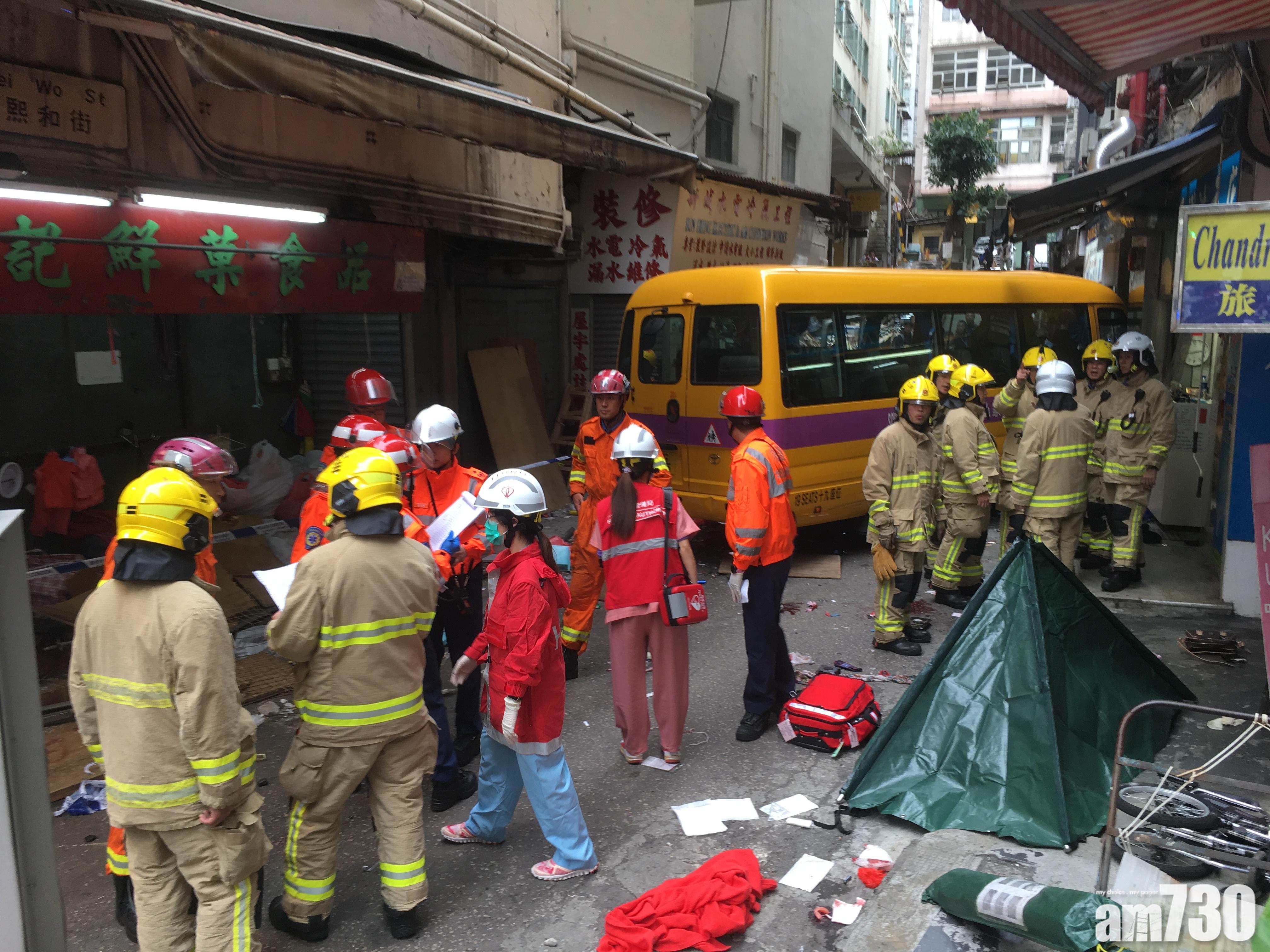 褓母車失事剷上行人路  網上流傳短片:司機似無拉手掣