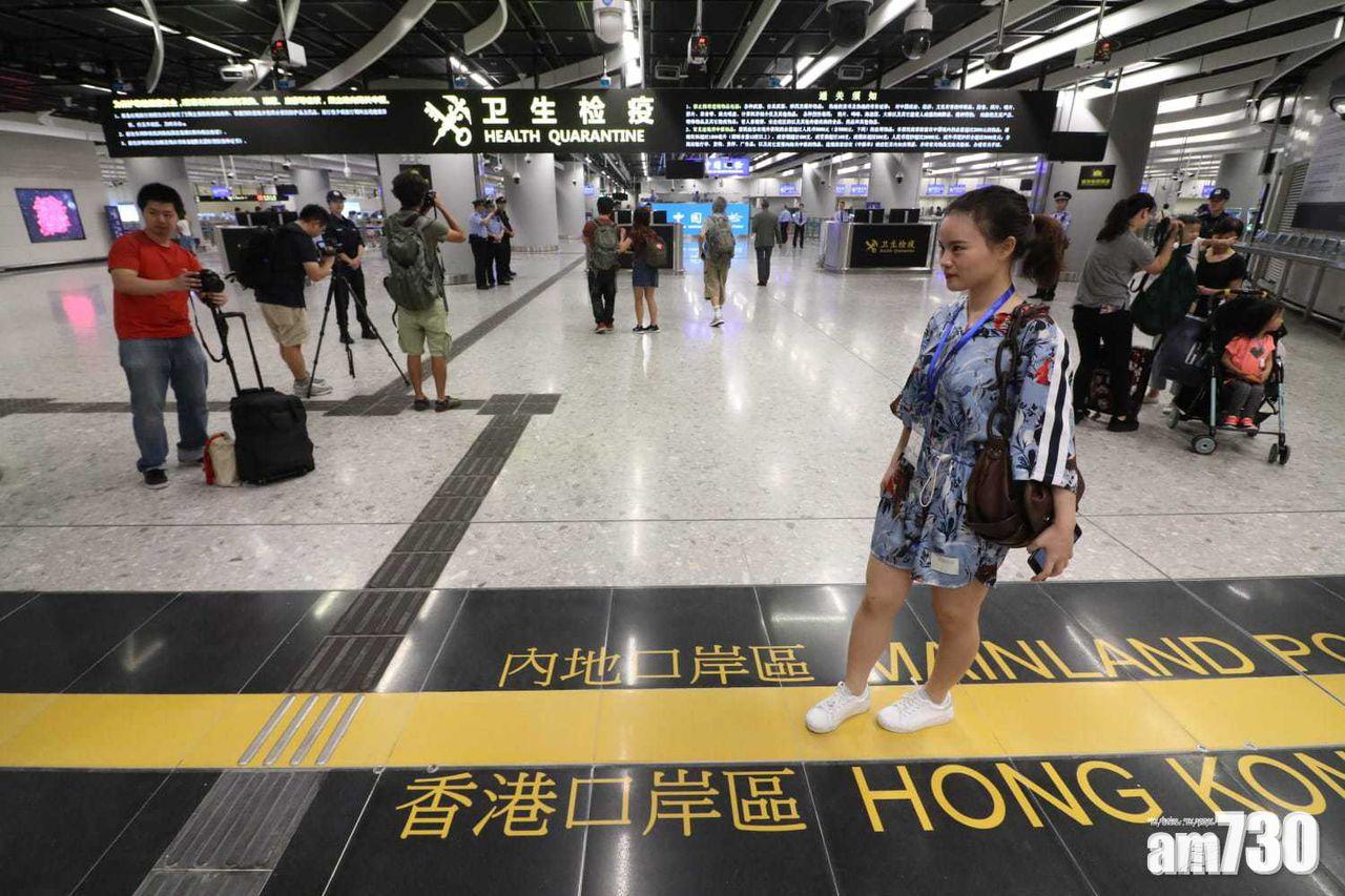 【通車首次】內地執法人員在西九龍站內地口岸區執法