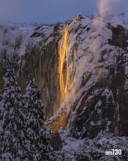 【值得】積雪厚又凍  賞遊優勝美地「火瀑布」增難度