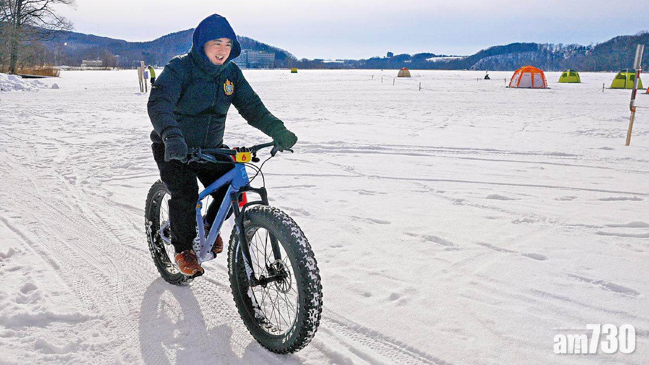 日本 北海道 網走  隆冬冰釣飆車